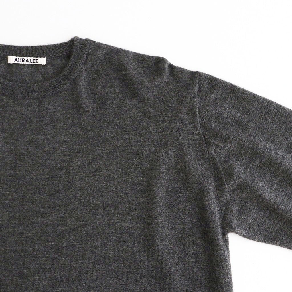 HIGH GAUGE SOFT CASHMERE KNIT P/O #CHARCOAL [A26AP01SM]