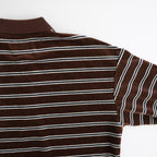 Velvet Border Polo Shirt #BROWN×NAVY [I26AW-BC11]