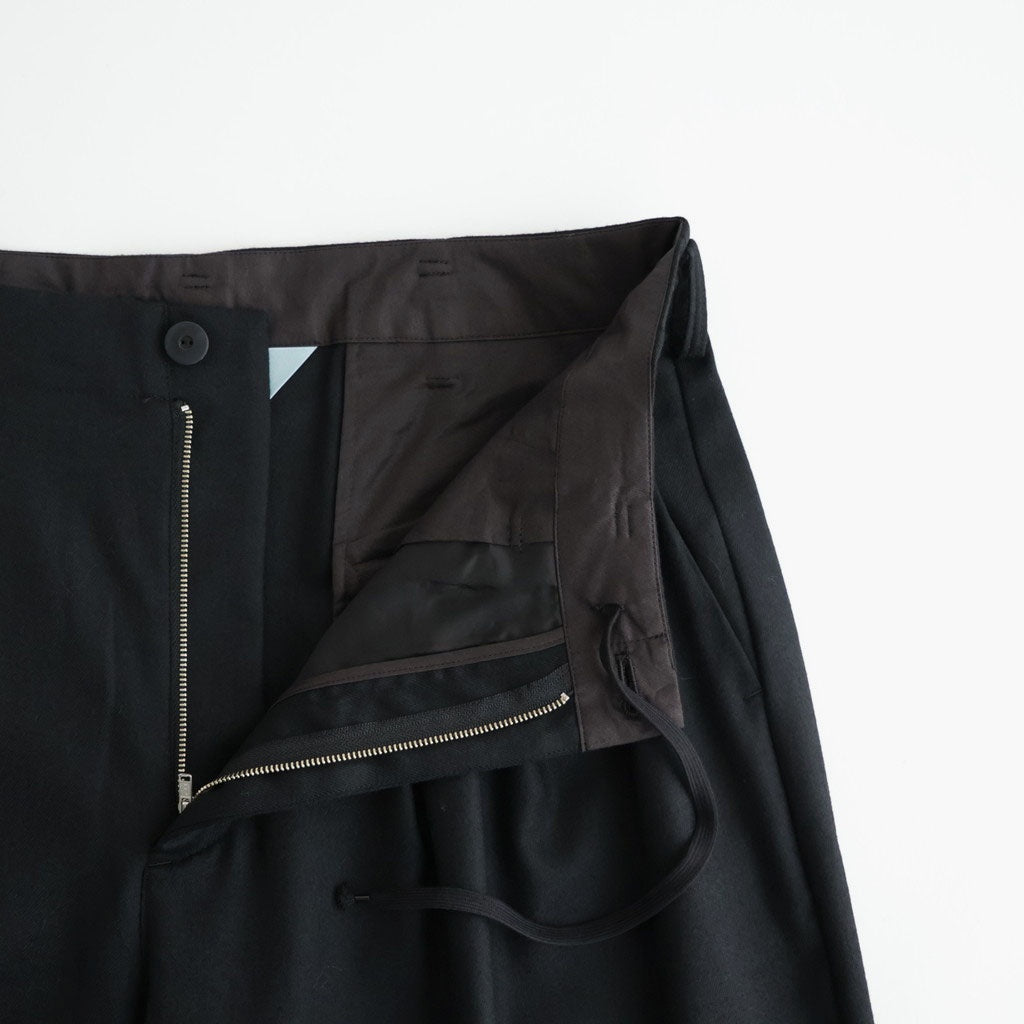 よそいきシンプル2タックワイドPT #BLACK [D226-P153]