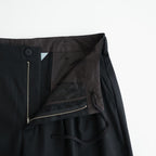 よそいきシンプル2タックワイドPT #BLACK [D226-P153]