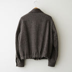 Herringborn Tweed Zip Blouson #Brown [YK26FW01314B]