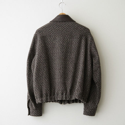 Herringborn Tweed Zip Blouson #Brown [YK26FW01314B]