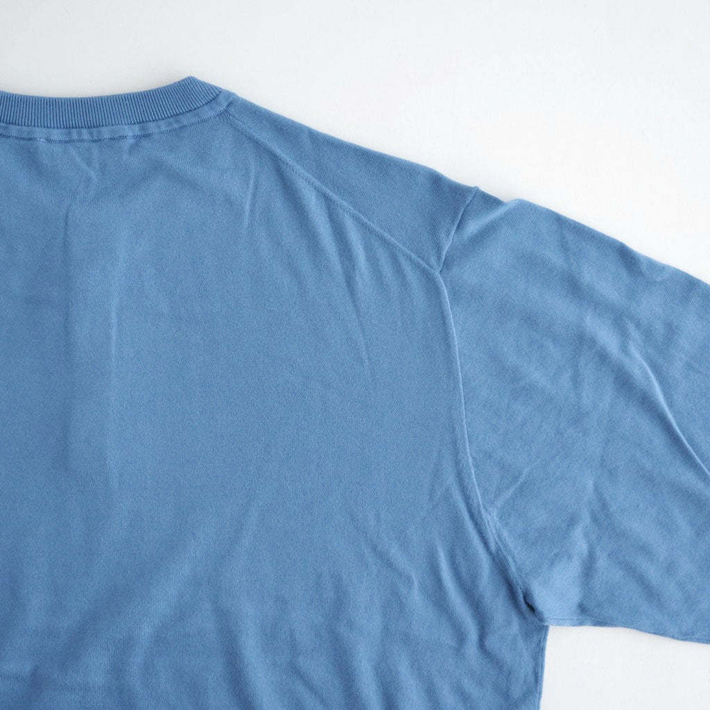 SMOOTH SUVIN HENRYNECK SWEATER #BLUE [KRAGLA0100]
