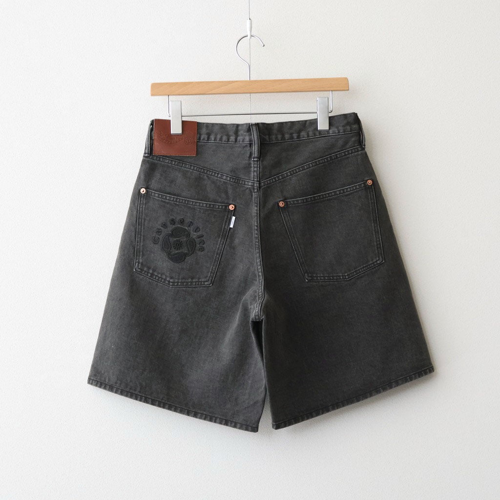 CS MODERN DENIM BUGGY SHORT CUT #GUNMETAL BLACK [26880405]