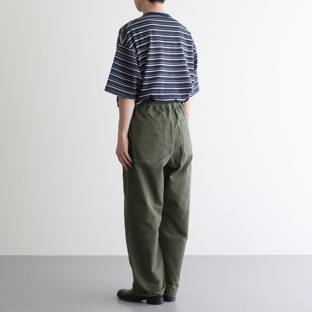 綿麻ヘリンボーン ベイカーパンツ #KHAKI [HO-P019-051]