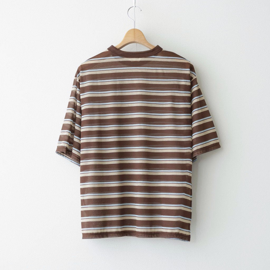 Sheer Border T-shirt #BRN [12610629]