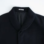 SUPER FINE WOOL MOSSER SHAWL COLLAR COAT #BLACK [A26AC02WM]