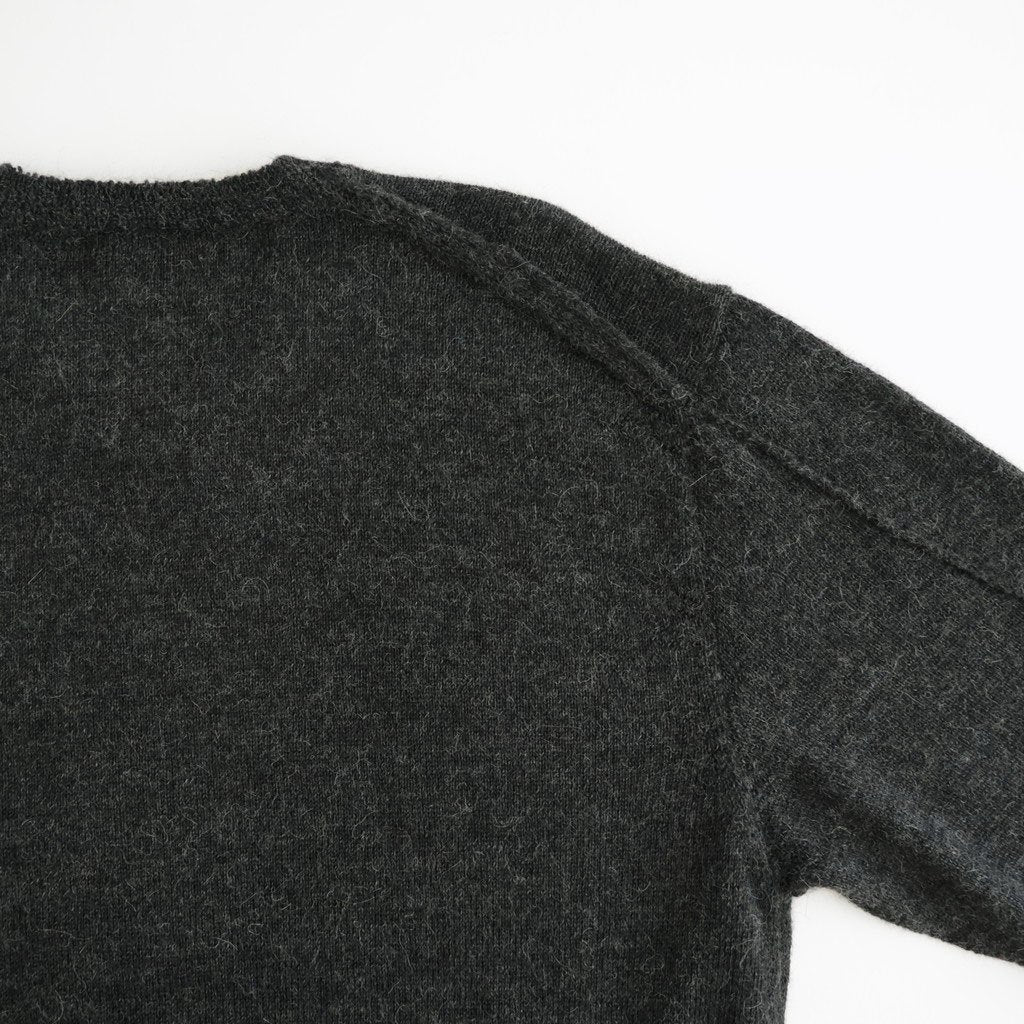 Baby Alpaca V-neck Sweater #Charcoal [YK26FW01379S]