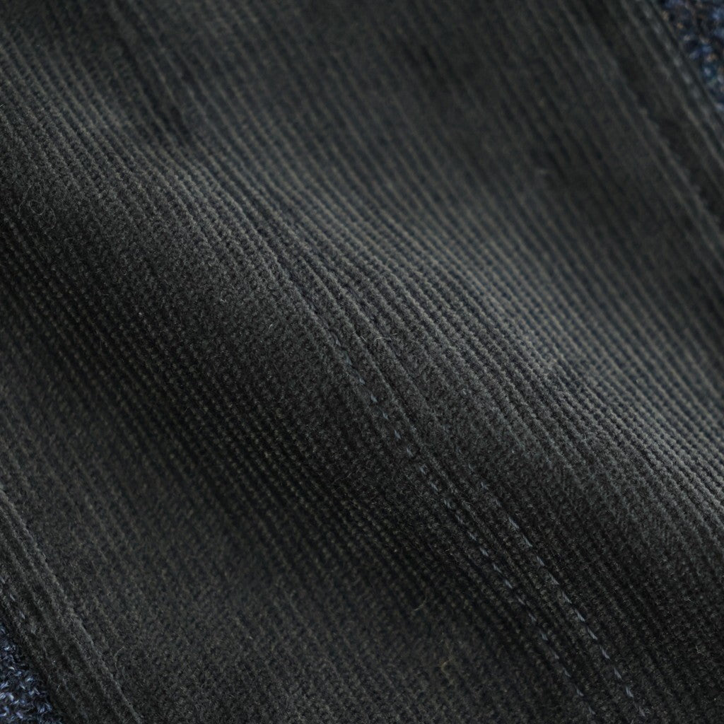 エステルウールチェック×カウレザー 3Bジャケット #NAVY [WR-J009-051]