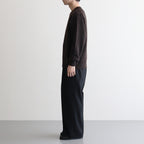 EXTRA FINE WOOL WARM KNIT CREW NECK LS #DARK BROWN [ST.1289]