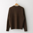 SUPER FINE WOOL ARAN KNIT P/O #BROWN [A25AP02WA]