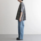 PIN BORDER S/S TEE #GRAY×YELLOW [FSC263-70090]