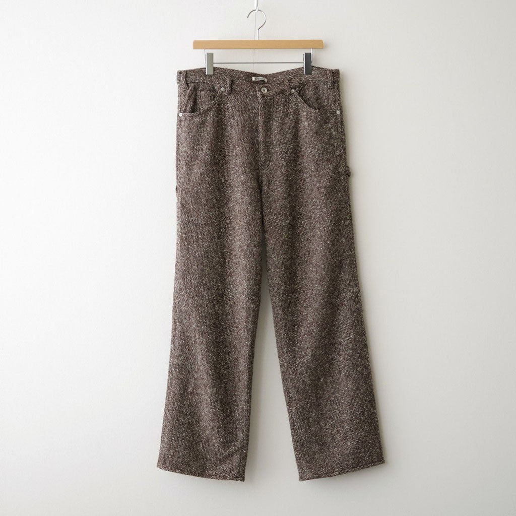 HOMESPUN TWEED PAINTER PANTS #MIX BROWN [A26AP03HT]