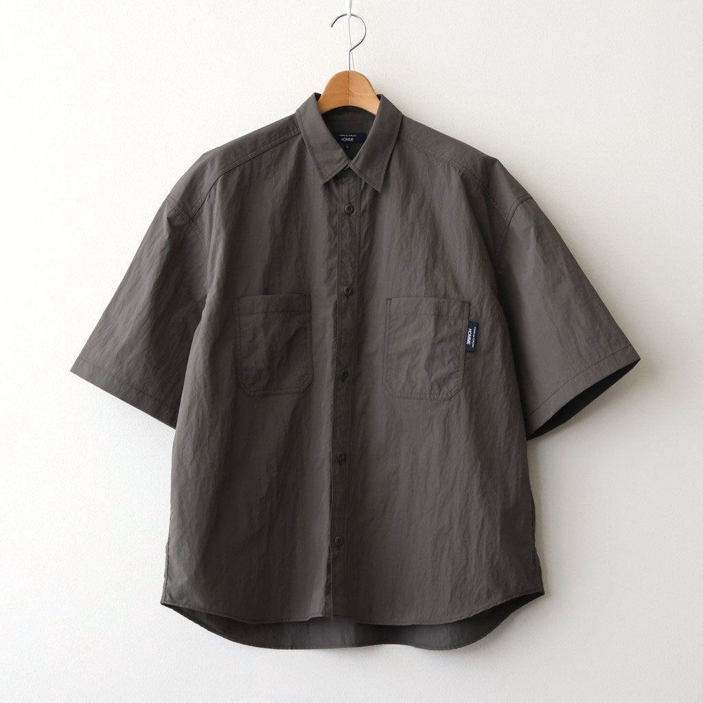 ナイロンタッサー S/S シャツ #KHAKI [HQ-B021-051]