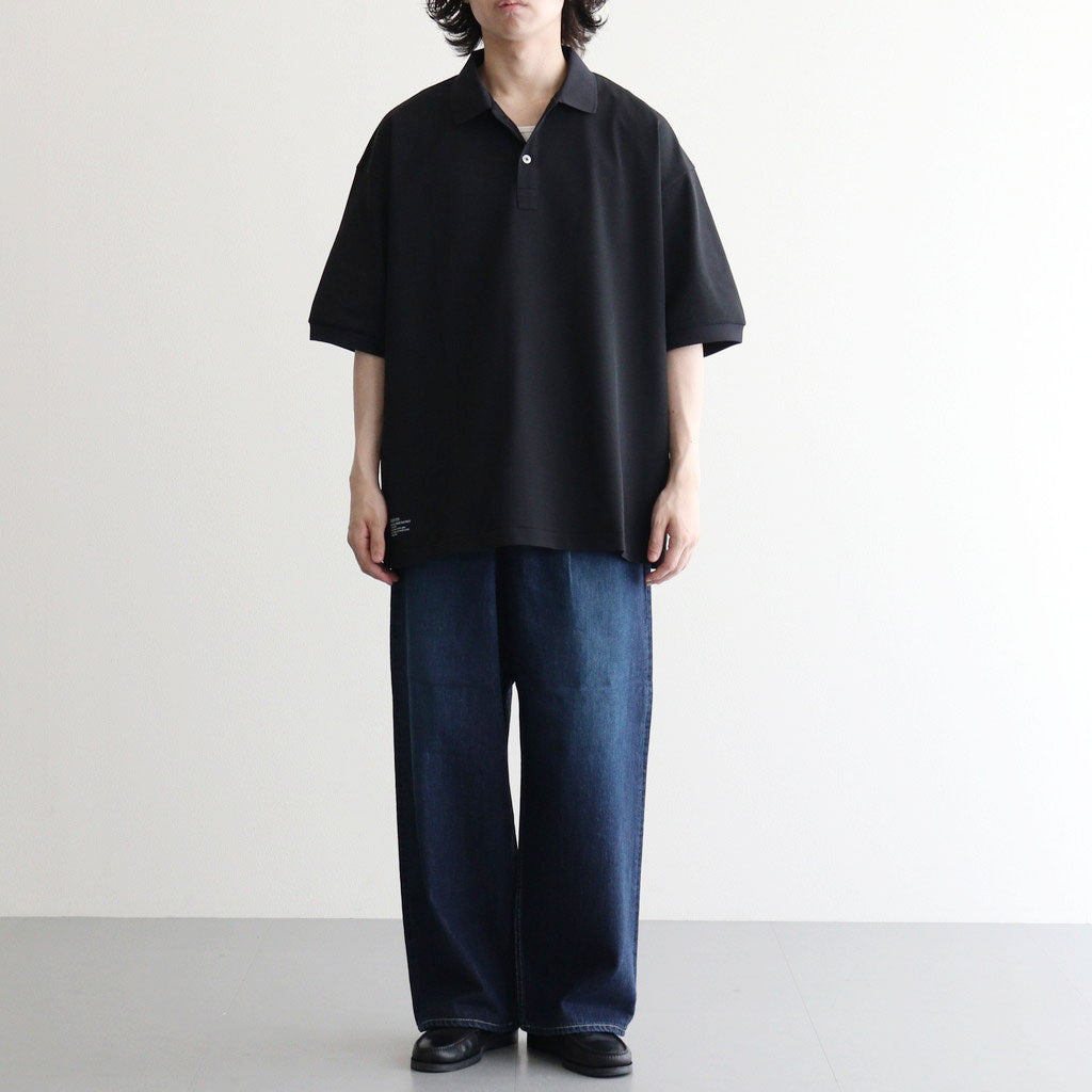 DRY PIQUE JERSEY S/S POLO #BLACK [FSC263-70036]