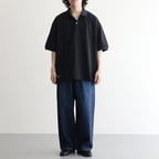 DRY PIQUE JERSEY S/S POLO #BLACK [FSC263-70036]