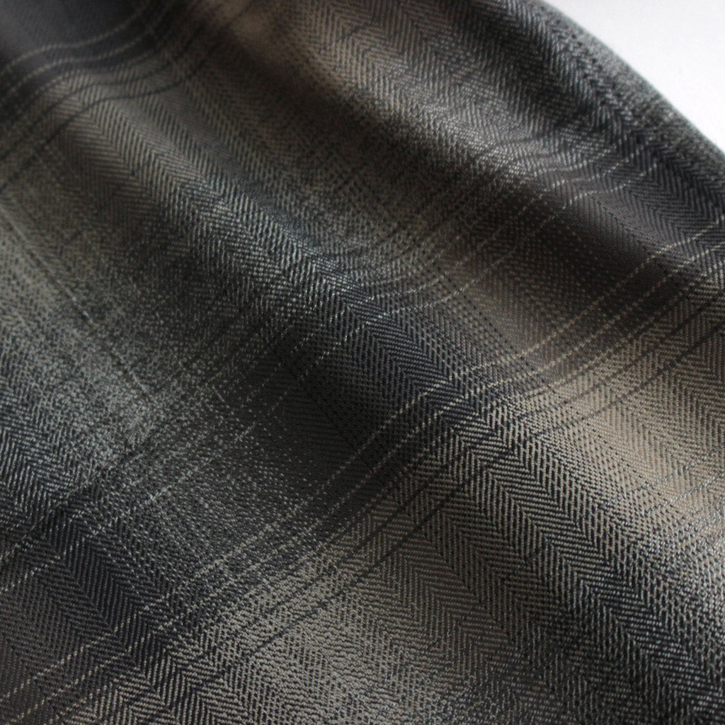 SUPER LIGHT WOOL CHECK SHIRT #CHARCOAL GRAY CHECK [A24AS01LC]