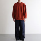 AZUMA Terry Crew Neck Sweat #BRICK [GU243-70195C]