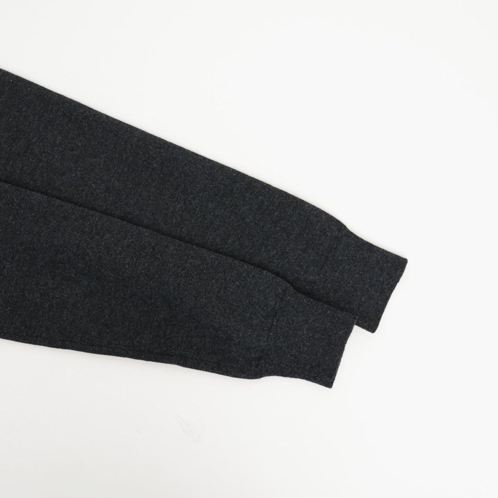 HIGH TWIST WOOL KNIT V-NECK P/O #CHARCOAL [A26AV04CK]