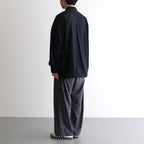 Seersucker Pullover Shirt #BLACK [GU251-50063]