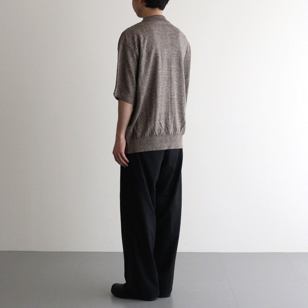 Linen S/S Shirt #Brown [2501-014]