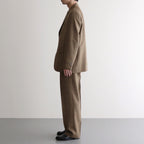 BLUEFACED WOOL TWO-TUCK SLACKS #BROWN CHECK [A25SP02BA]