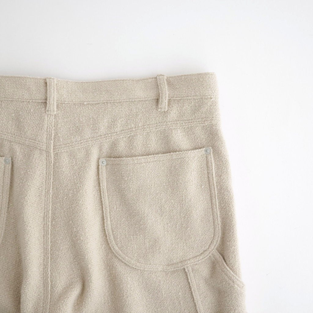 HOMESPUN TWEED PAINTER PANTS #IVORY BEIGE [A26AP03HT]