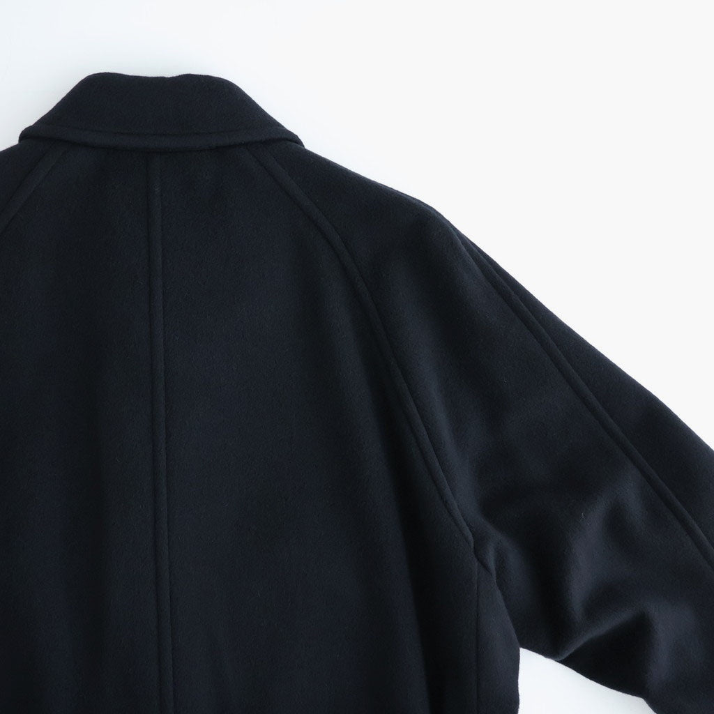 SUPER FINE WOOL MOSSER SOUTIEN COLLAR COAT #BLACK [A26AC01WM]
