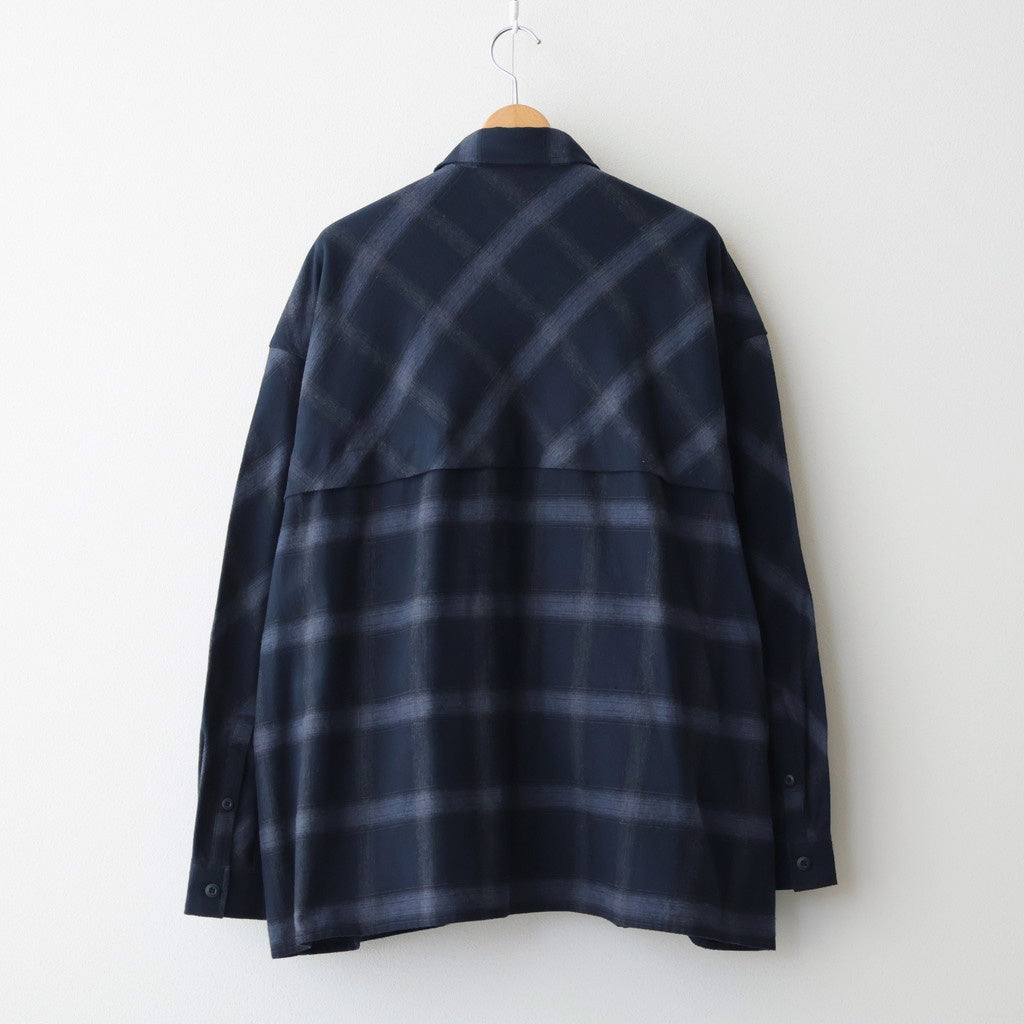 FLANNEL CHECK OVER YOKE SHIRT #NAVY [FSC253-50129]