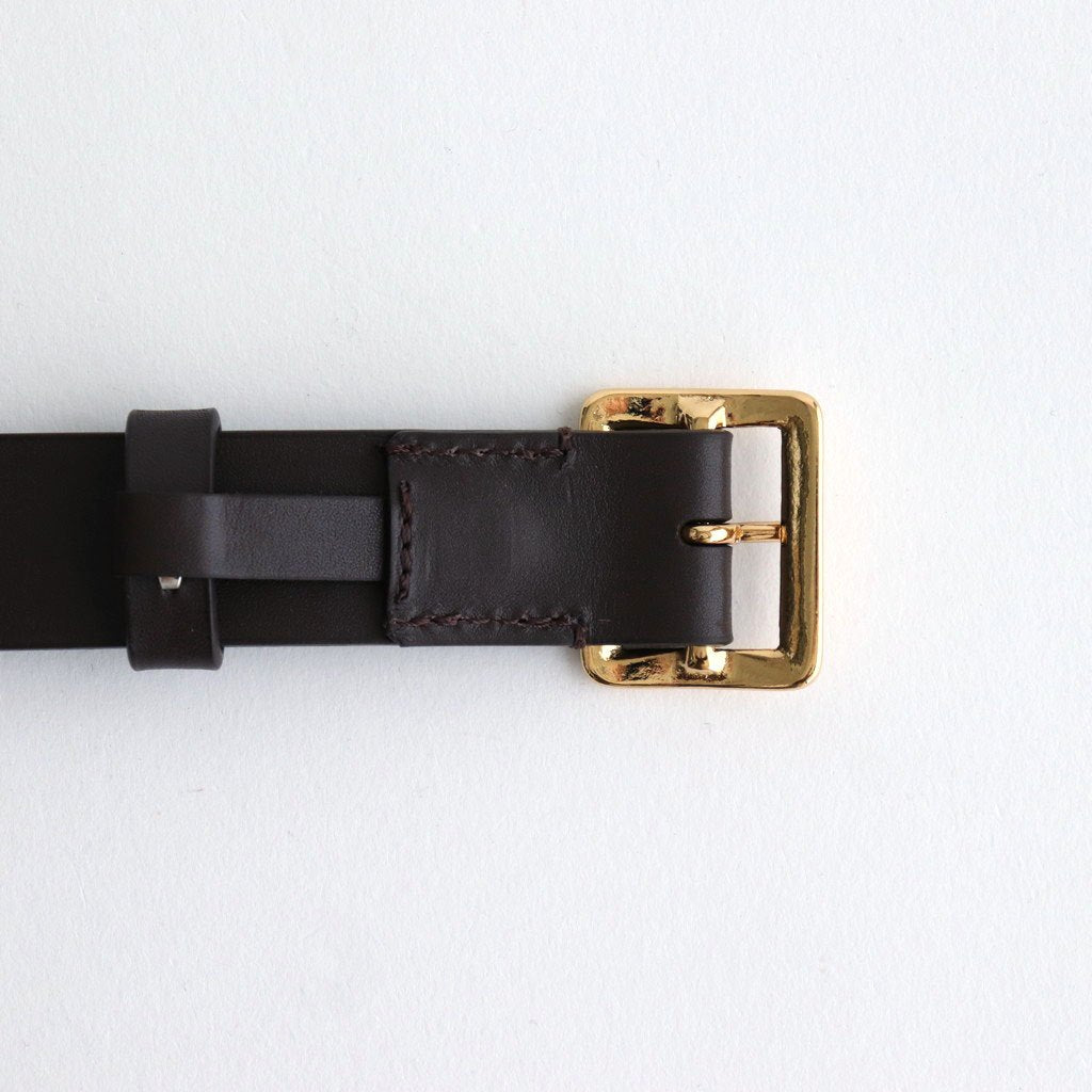 SQUARE BUCKLE BELT #BROWN [A00B06RP]