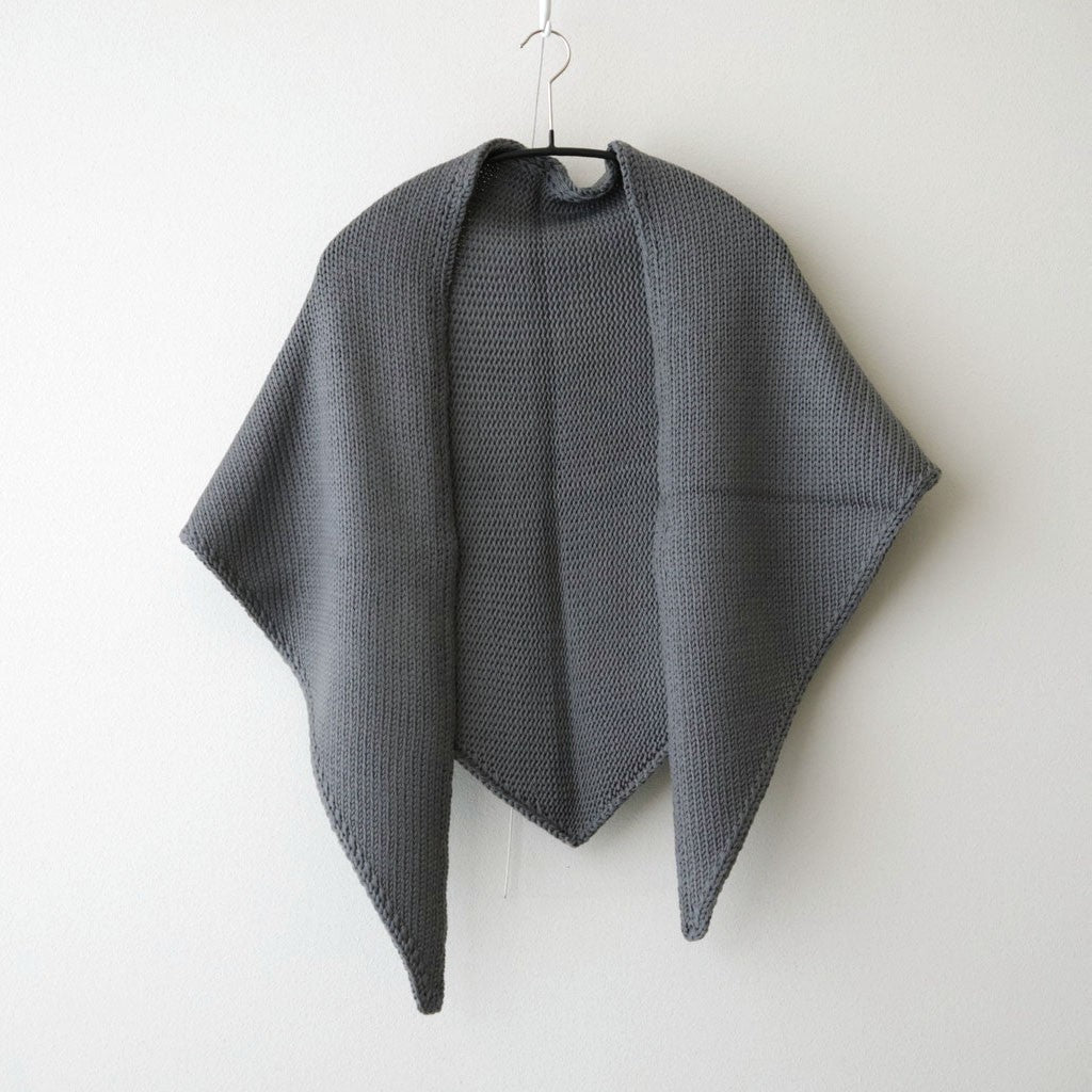 Soft Wool Triangle Stole #STONE GRAY [GU263-90601]