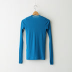 SUPER HIGH GAUGE SHEER RIB L/S TEE #BLUE [A00T01HF]