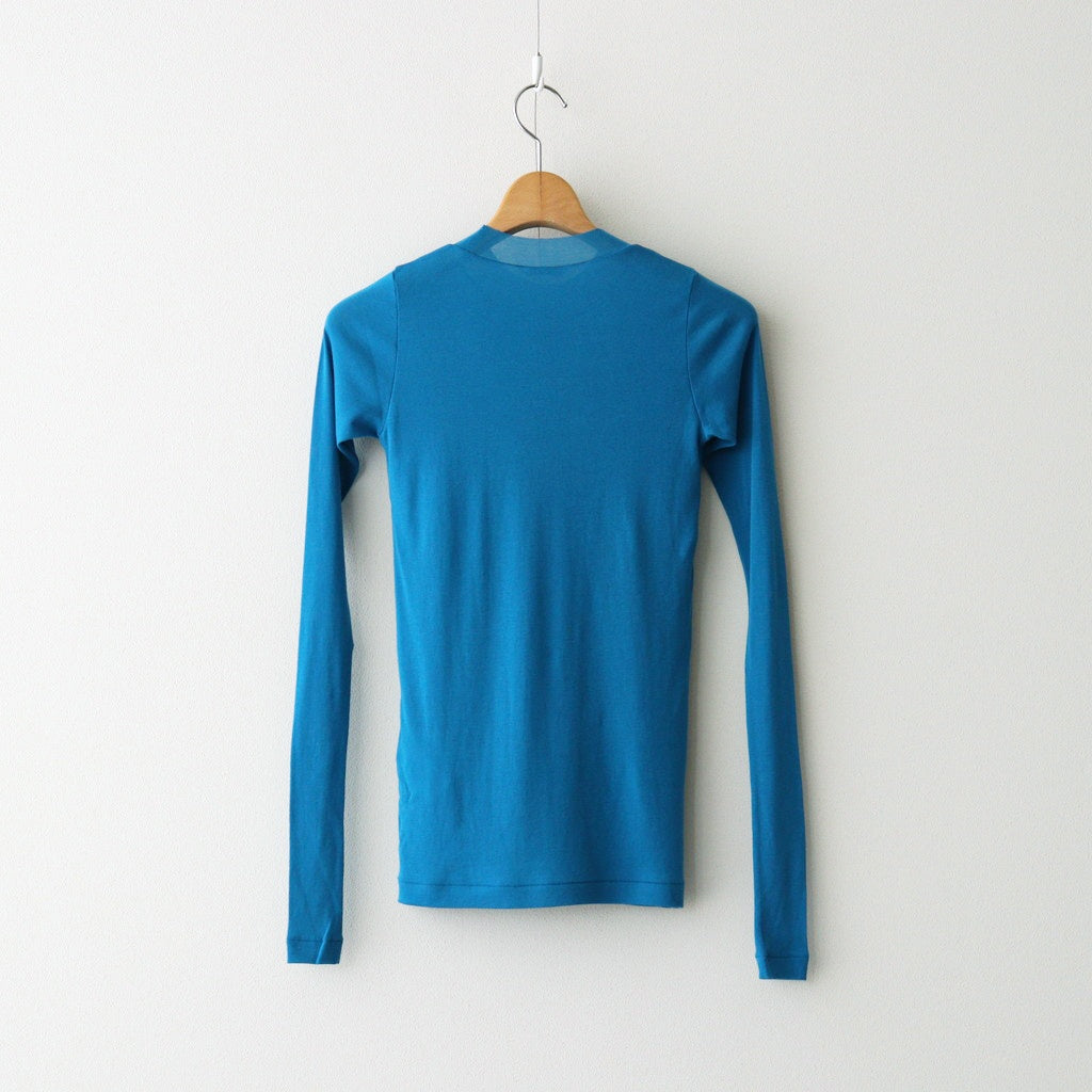 SUPER HIGH GAUGE SHEER RIB L/S TEE #BLUE [A00T01HF]
