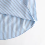 SIDOGRAS S/S Oversized Regular Collar Shirt #SAX STRIPE [GM262-50029]