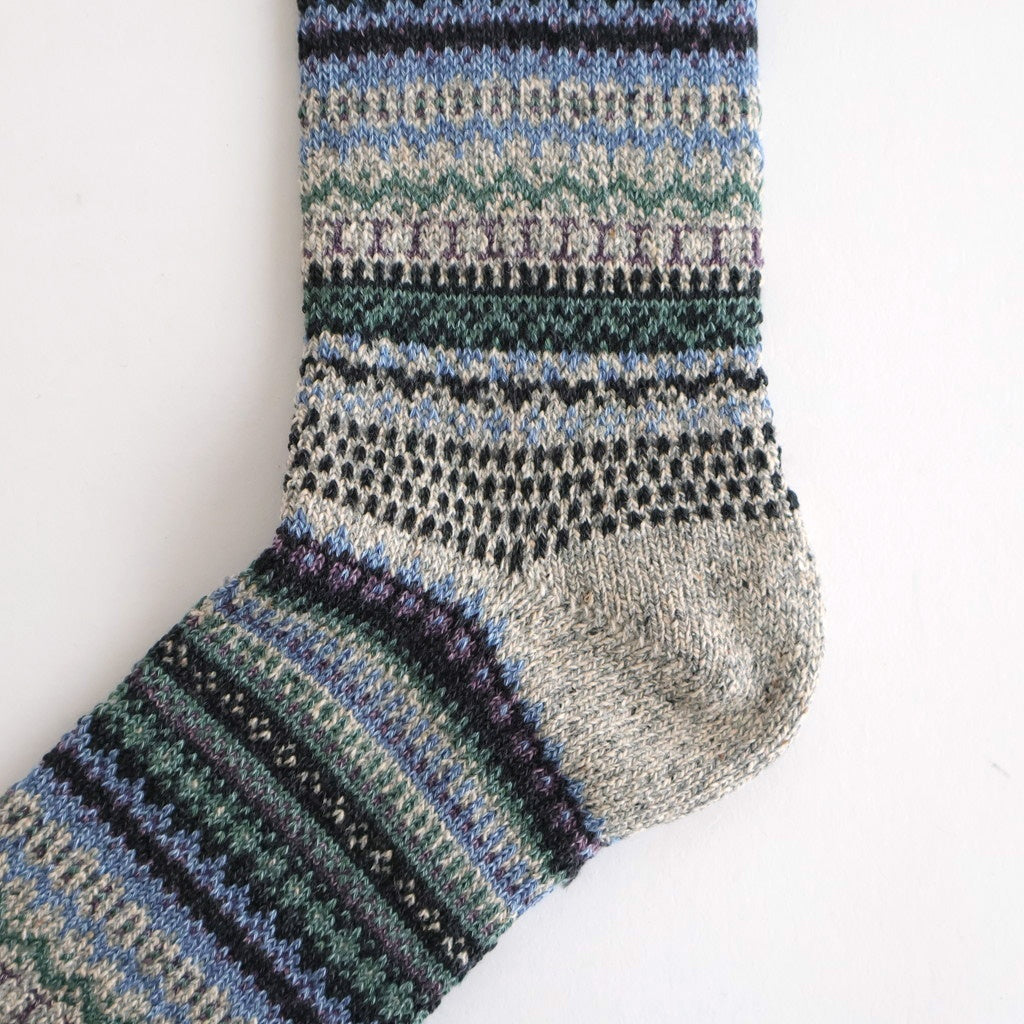 NORDIC PATTERN SOCKS #D.GRAY [R1630-AW25]