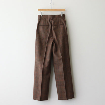 BLUEFACED WOOL CHECK SLACKS #BROWN CHECK [A24AP04CB]