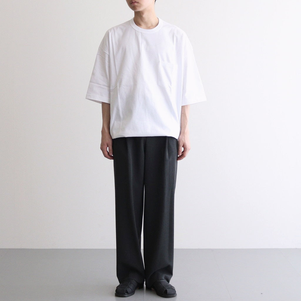 綿天竺 製品プリント S/S ポケットTシャツ #WHITE [HO-T015-051]