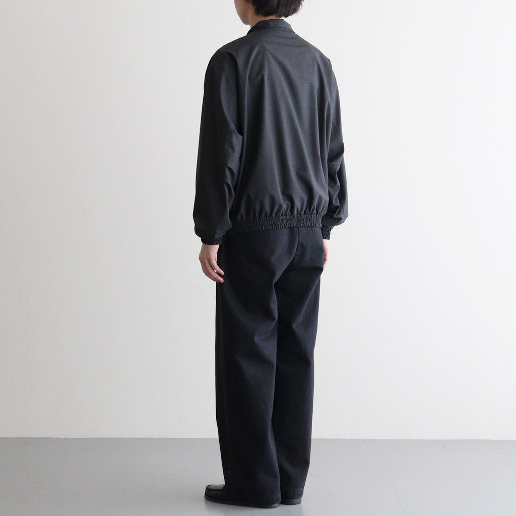 ULTRA FINE TROPICAL WOOL ZIP BLOUSON #TOP CHARCOAL [A26SB01MT