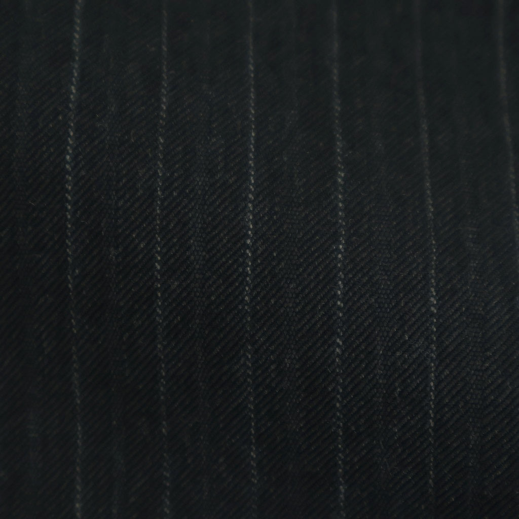 BLUEFACED WOOL DOUBLE-BREASTED JACKET #CHARCOAL NAVY STRIPE [A25AJ04BS]