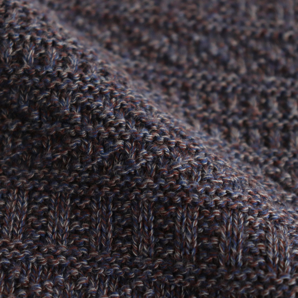 Fair Isle Links Knit #Navy [2403-005]