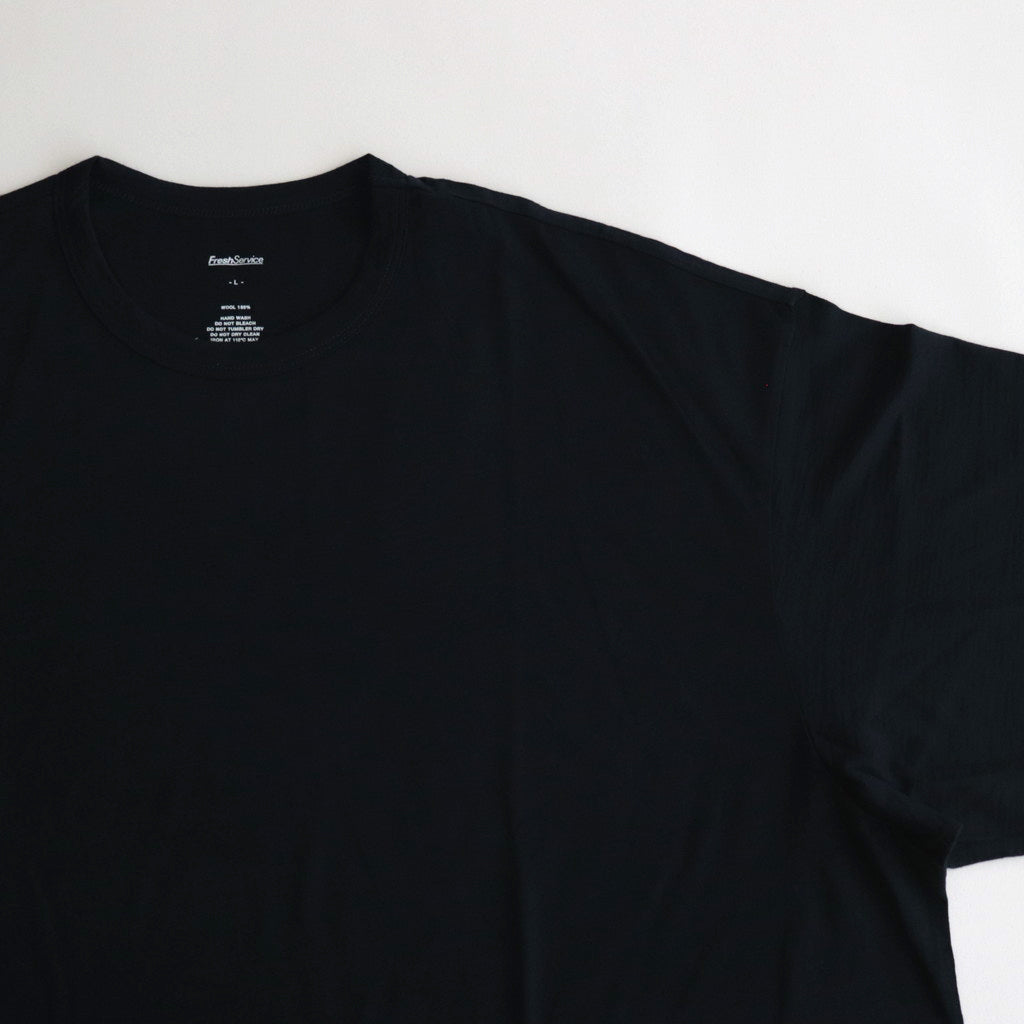 WASHABLE WOOL S/S TEE #NAVY [FSC241-70165B]