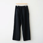 ウールサージ 製品縮絨 イージーパンツ #BLACK [HR-P020-051]