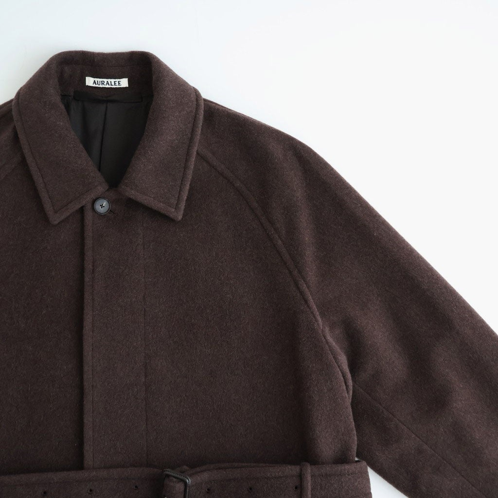 SUPER FINE WOOL MOSSER SOUTIEN COLLAR COAT #TOP BROWN [A26AC01WM]
