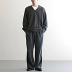 Cashmere V Neck #CHARCOAL [I25AW-IBC63]