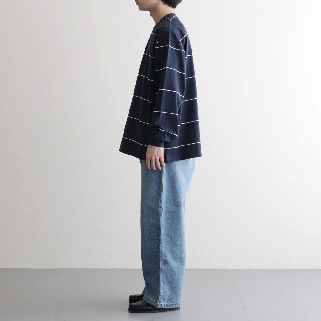PIN BORDER L/S TEE #NAVY×WHITE [FSC263-70089]