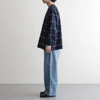 PIN BORDER L/S TEE #NAVY×WHITE [FSC263-70089]