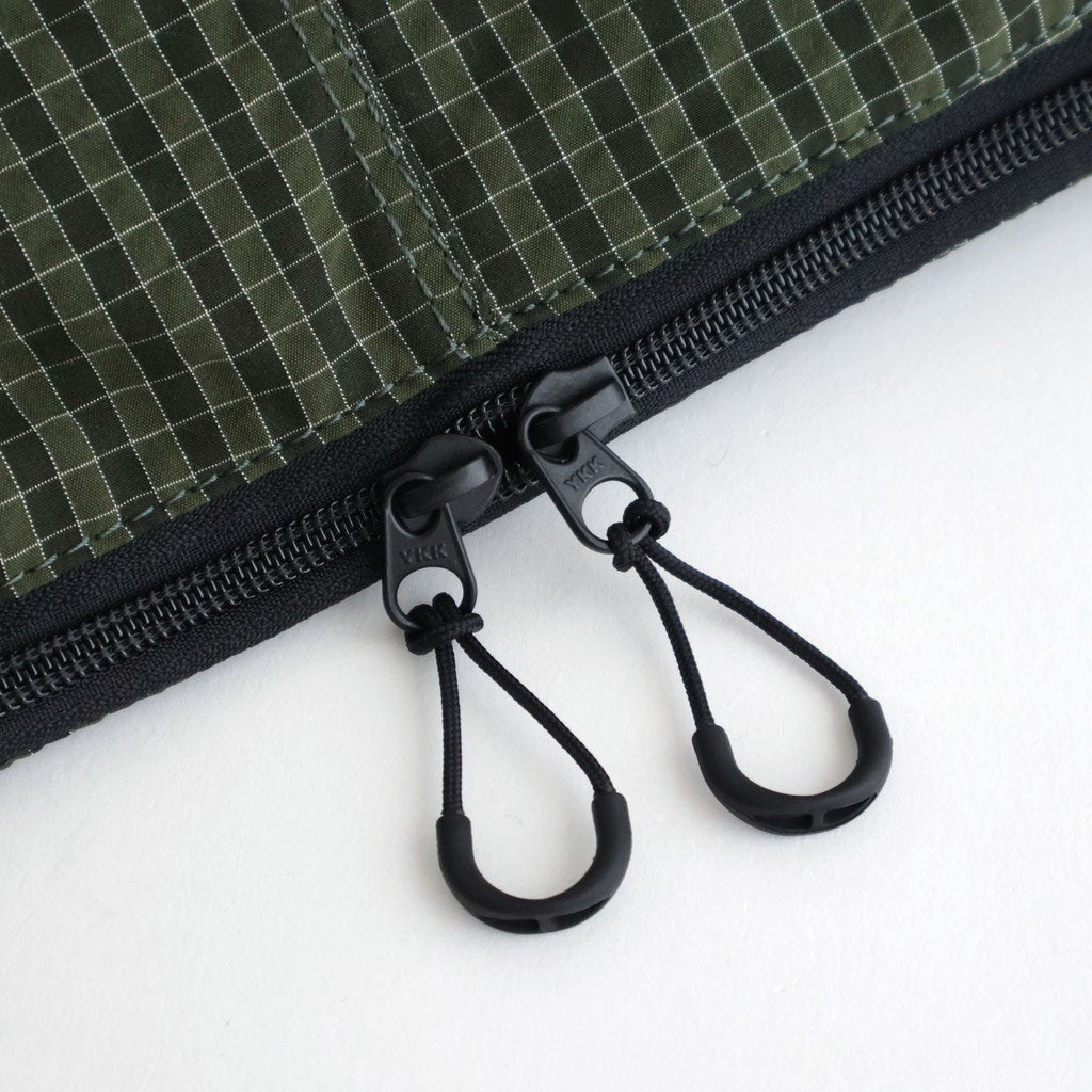 エステルグリッドチェック ショルダーバッグ #KHAKI [HQ-K202-051]