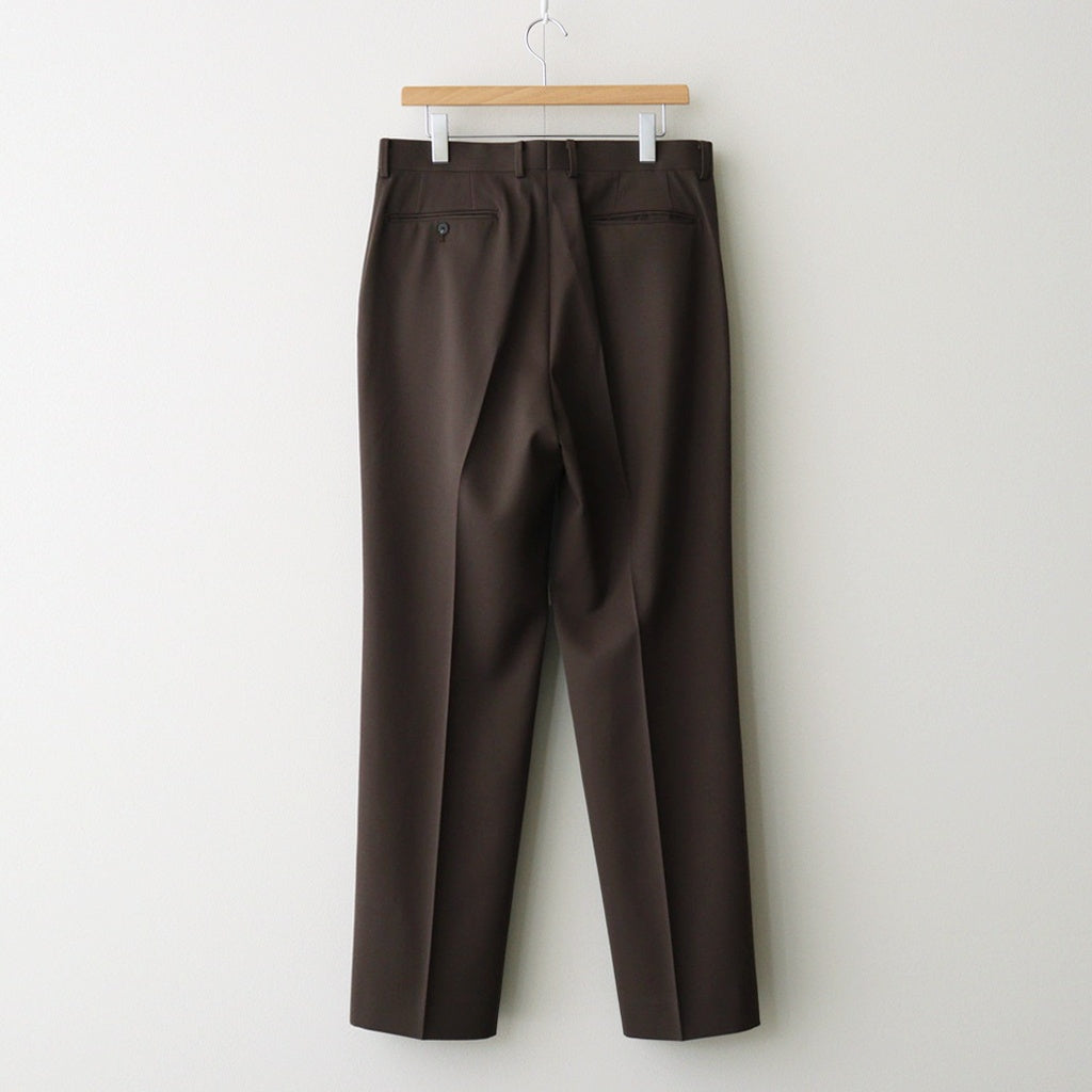 LIGHT WOOL MAX GABARDINE SLACKS #DARK BROWN [A26AP02MG] - ciacura