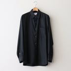 CUPRO TWILL OVERSIZED LS SHIRT #BLACK [ST.1151]