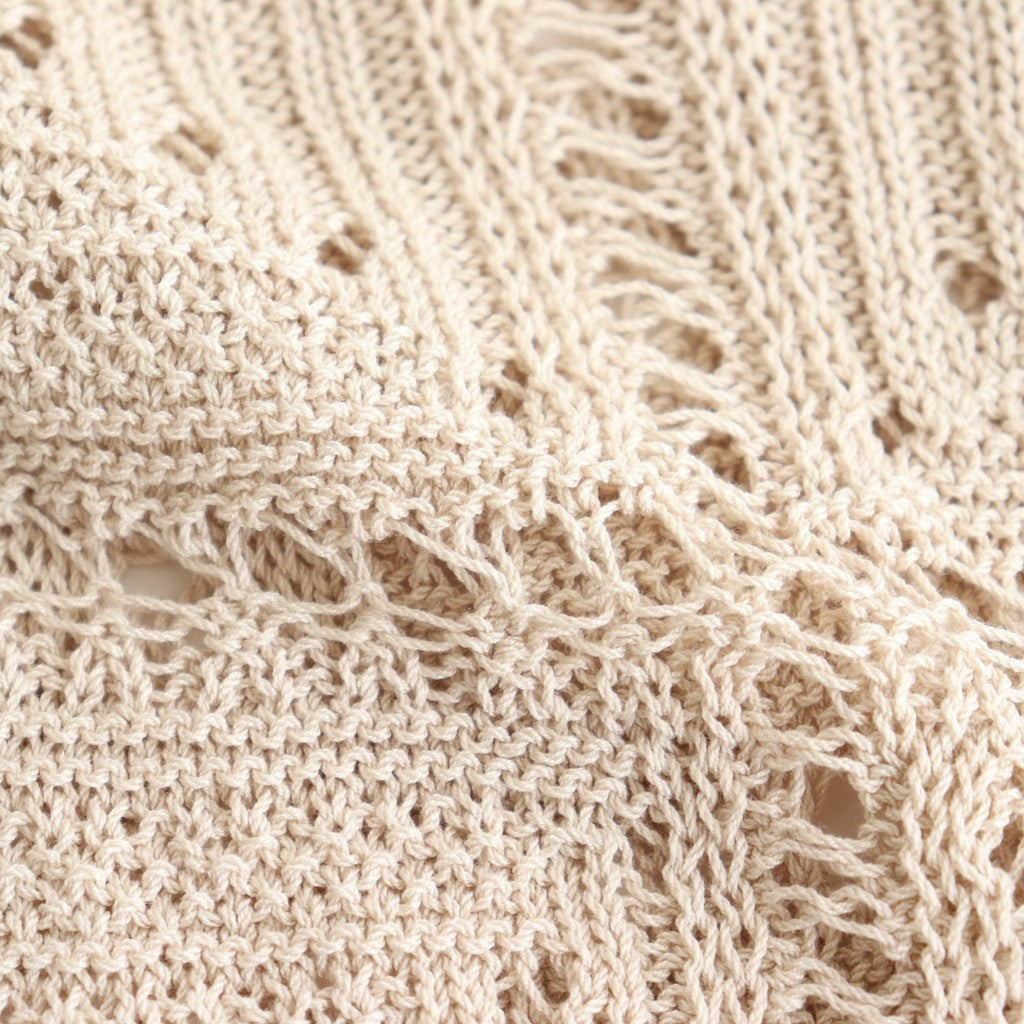 CROCHET KNIT SHIRT #IVORY [YK25SS001011S]